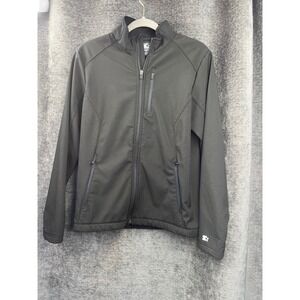 Starter Storm Star Jacket Black Full‎ Zip Athletic Lightweight Mens Small